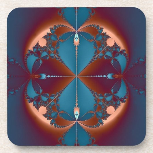 Farbenfrohe Eleganz Getränkeuntersetzer (Vorderseite)
