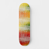 Farbenfrohe elektrische Abstrakte Kunst Skateboard (Vorderseite)