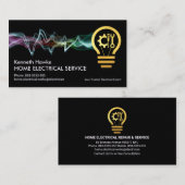 Farbenfrohe elektrische Blitzaufladung Gold Bulb Visitenkarte (Vorne/Hinten)