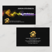 Farbenfrohe elektrische Blitzschlag Elektrischer Visitenkarte (Vorne/Hinten)