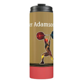 Farbenfrohe elektrische Bodybuilder personalisiere Thermosbecher