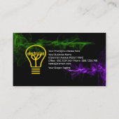 Farbenfrohe elektrische Wavefeld-Power-Stecker Visitenkarte (Rückseite)