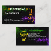 Farbenfrohe elektrische Wavefeld-Power-Stecker Visitenkarte (Vorne/Hinten)