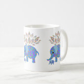 Farbenfrohe Elephant Blue Tasse (VorderseiteRechts)