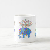 Farbenfrohe Elephant Blue Tasse (Mittel)