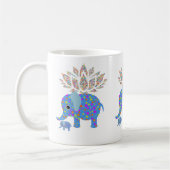 Farbenfrohe Elephant Blue Tasse (Links)