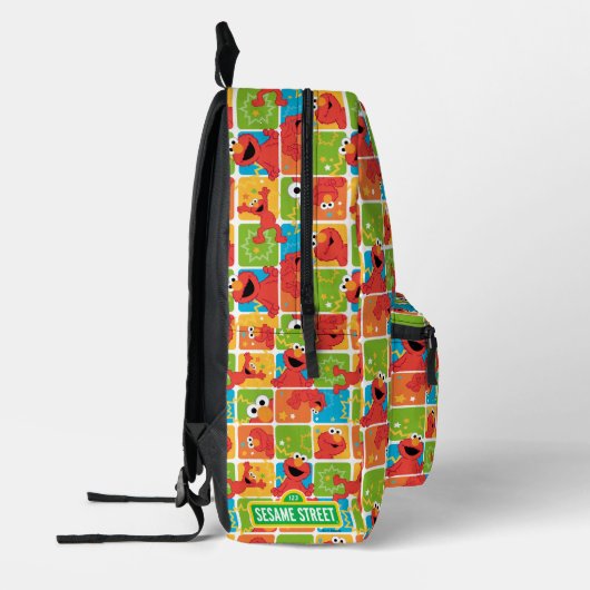 Farbenfrohe Elmo Grid Muster Bedruckter Rucksack (Links)