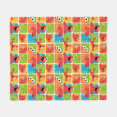 Farbenfrohe Elmo Grid Muster Fleecedecke (Vorderseite (Horizontal))