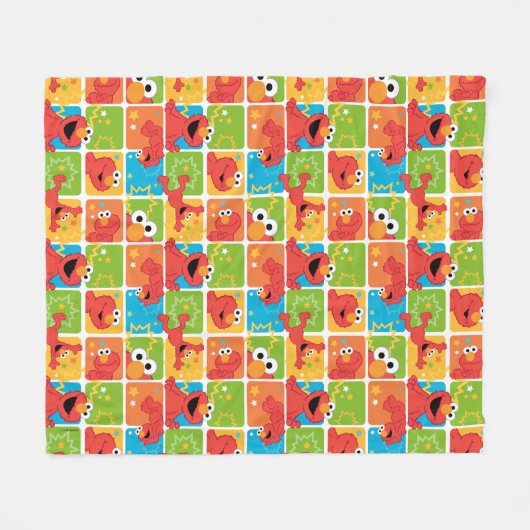 Farbenfrohe Elmo Grid Muster Fleecedecke (Vorderseite (Horizontal))