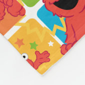 Farbenfrohe Elmo Grid Muster Fleecedecke (Ecke)