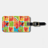 Farbenfrohe Elmo Grid Muster Gepäckanhänger (Vorderseite horizontal)
