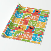 Farbenfrohe Elmo Grid Muster Geschenkpapier (Ungerollt)