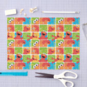 Farbenfrohe Elmo Grid Muster Seidenpapier (Handwerk)
