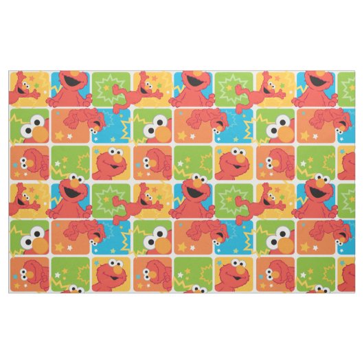 Farbenfrohe Elmo Grid Muster Stoff (Fat Quarter (45,7 x 55,9 cm))