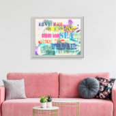 farbenfrohe Emerson Zitat Stretch Leinwand Wandkun (Insitu (Wohnzimmer))