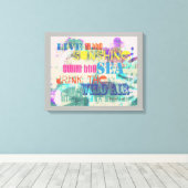 farbenfrohe Emerson Zitat Stretch Leinwand Wandkun (Insitu (Holzboden))