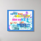 farbenfrohe Emerson Zitat Stretch Leinwand Wandkun (Vorderseite)