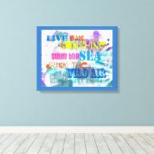 farbenfrohe Emerson Zitat Stretch Leinwand Wandkun (Insitu (Holzboden))