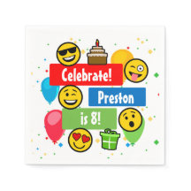 Farbenfrohe Emoji Geburtstagsparty Kinder oder Jun