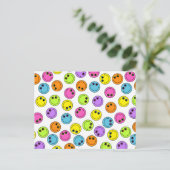 Farbenfrohe Emoji-Gesichter Postkarte (Stehend Vorderseite)