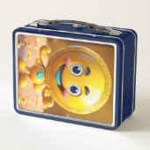 Farbenfrohe Emoji Metal Lunch Box (Rückseite)