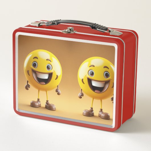 Farbenfrohe Emoji Metal Lunch Box (Vorderseite)