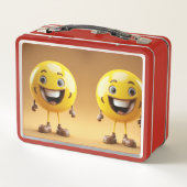 Farbenfrohe Emoji Metal Lunch Box (Rückseite)