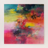 Farbenfrohe Emotionen Abstrakte Kunst Puzzle (Horizontal)