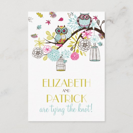 Farbenfrohe Empfang-Karten und fallende Blätter Begleitkarte (Rückseite)