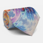 Farbenfrohe energetische Abstrakte Burst Krawatte (Gerollt)