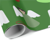 Farbenfrohe Engel Muster Weihnachten Geschenkpapier (Rolleneckpunkt)