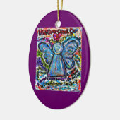 Farbenfrohe Engel-Ornament-Pendant für Krebs indiv Keramik Ornament (Links)