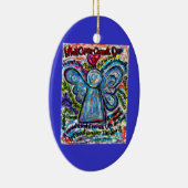 Farbenfrohe Engel-Ornament-Pendant für Krebs indiv Keramikornament (Rechts)