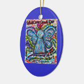 Farbenfrohe Engel-Ornament-Pendant für Krebs indiv Keramikornament (Links)