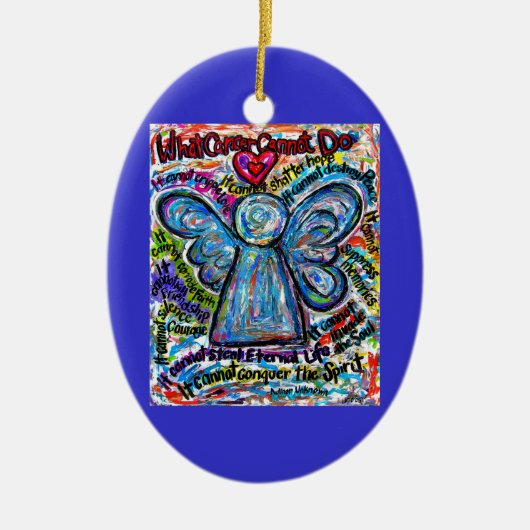 Farbenfrohe Engel-Ornament-Pendant für Krebs indiv Keramikornament (Vorne)