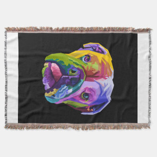 Farbenfrohe englische Bulldog Bulldog Lover Gift Decke