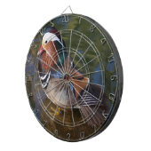 Farbenfrohe Ente im Wasser Dartscheibe (Vorderseite rechts)