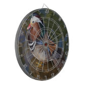 Farbenfrohe Ente im Wasser Dartscheibe (Vorderseite Links)