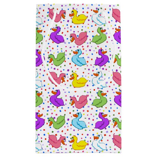 Farbenfrohe Enten-Geschenktasche Kleine Geschenktüte (Rückseite)