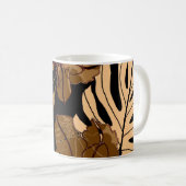 Farbenfrohe Erdbeere: Wasserfarbene, rosa Erbsen Kaffeetasse (VorderseiteRechts)