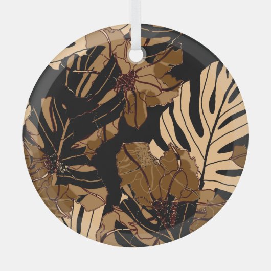 Farbenfrohe Erdbeere: Wasserfarbene, rosa Erbsen Ornament Aus Glas (Vorderseite)