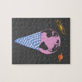 Farbenfrohe Erde und Universum Eiscreme Puzzle (Horizontal)