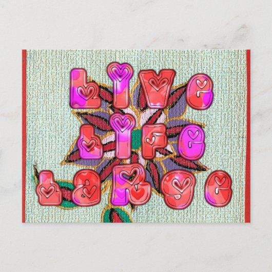 Farbenfrohe Erfahrung Leben Blumenmuster Design Ku Postkarte (Vorderseite)