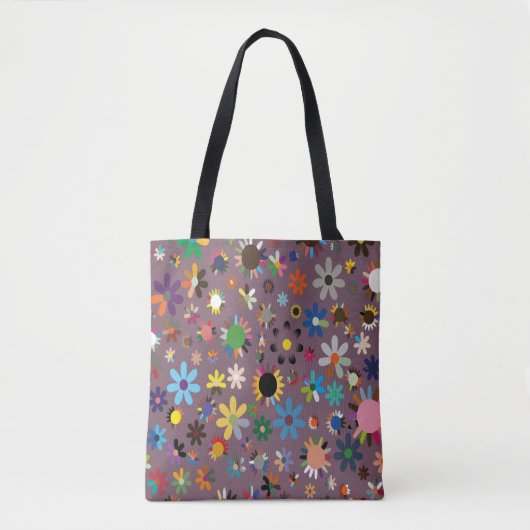 Farbenfrohe, erhabene Blüte Verlassen Tasche (Vorderseite)