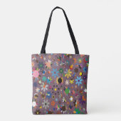 Farbenfrohe, erhabene Blüte Verlassen Tasche (Rückseite)