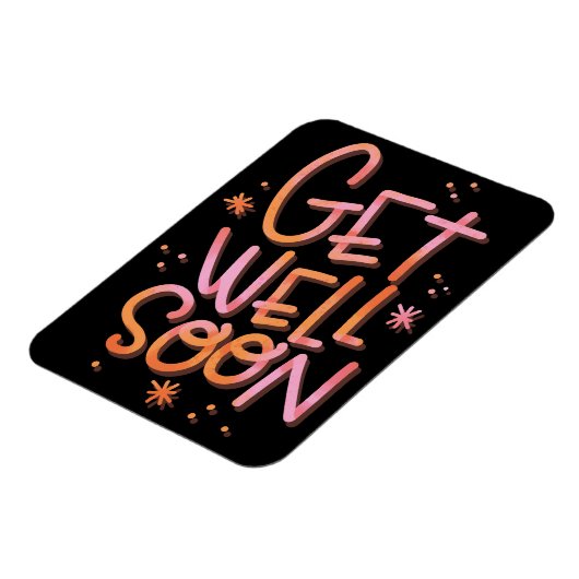 Farbenfrohe Erholung bald Magnet (Linke Seite)