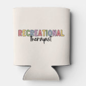 Farbenfrohe Erholungstherapeutin Dosenkühler (Rückseite)