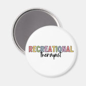 Farbenfrohe Erholungstherapeutin Magnet (Vorderseite/Rückseite)