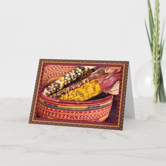 Farbenfrohe Ernte I Feiertagskarte (Vorderseite)