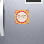 Farbenfrohe Ethnic Mandala Bold & Bright Wedding Magnet<br><div class="desc">Einführen unsere farbenfrohe mandala fett und hell Retro boho blumigen Hochzeitsdesign! Inspiriert durch die lebhafte und festliche Atmosphäre der indischen Hochzeiten und Bollywood-Hochzeiten, ist dieses Design perfekt für Paare, die eine Touch böhmischer Eleganz zu ihrem besonderen Tag will. Diese Hochzeitseinladung ist ein wahres Kunstwerk mit intimen Mandalamustern und modernen Motiven....</div>